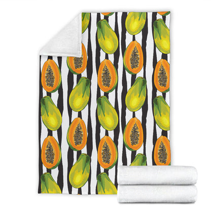 Papaya Pattern Print Design PP01 Fleece Blanket
