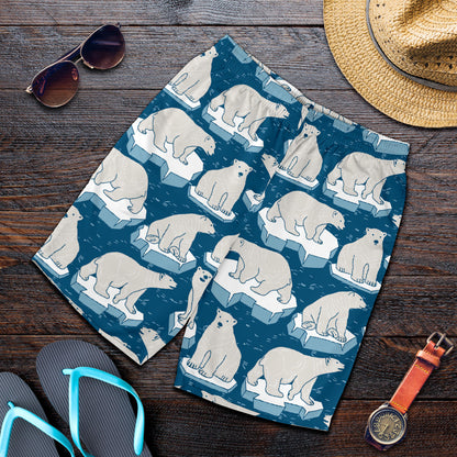 Polar Bear Pattern Print Design PB03 Mens Shorts