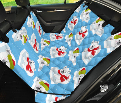 Polar Bear Pattern Print Design PB06 Rear Dog  Seat Cover