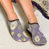 Daisy Pattern Print Design DS011 Aqua Water Shoes