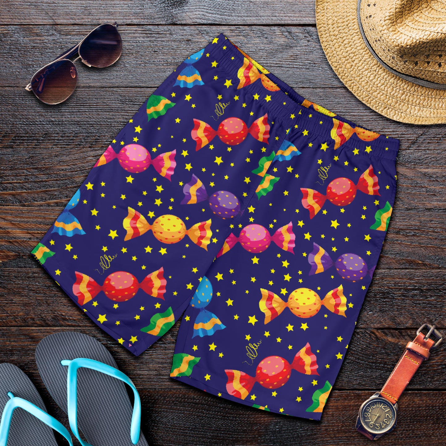 Candy Pattern Print Design CA06 Mens Shorts