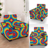 Tie Dye Heart shape Armchair Slipcover