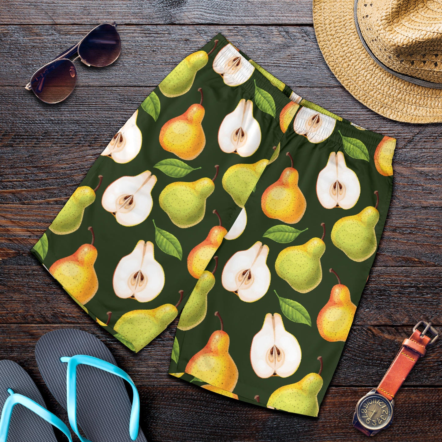 Pear Pattern Print Design PE06 Mens Shorts
