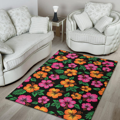 Hibiscus Pattern Print Design HB029 Area Rugs