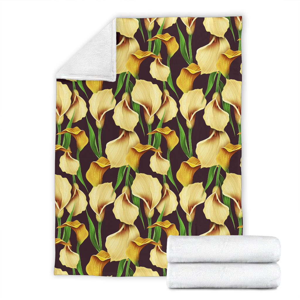Lily Pattern Print Design LY013 Fleece Blanket