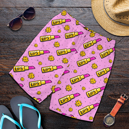 Lipstick Pattern Print Design LT03 Mens Shorts