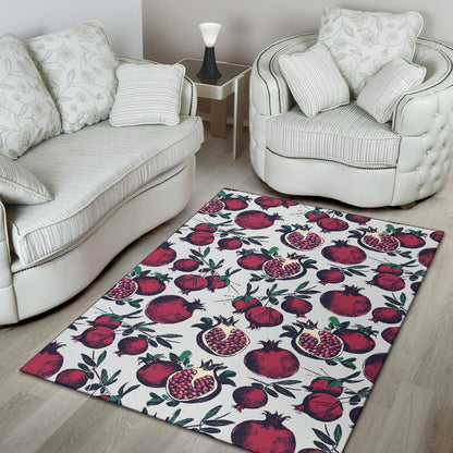 Pomegranate Pattern Print Design PG01 Area Rugs
