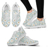 Daisy Pattern Print Design DS012 Sneakers White Bottom Shoes