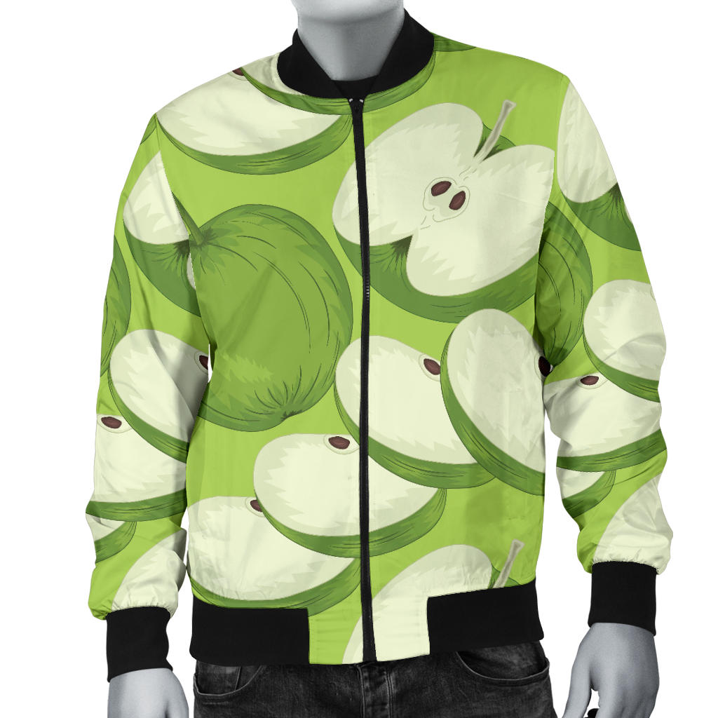 Apple Pattern Print Design AP010 Men Bomber Jacket