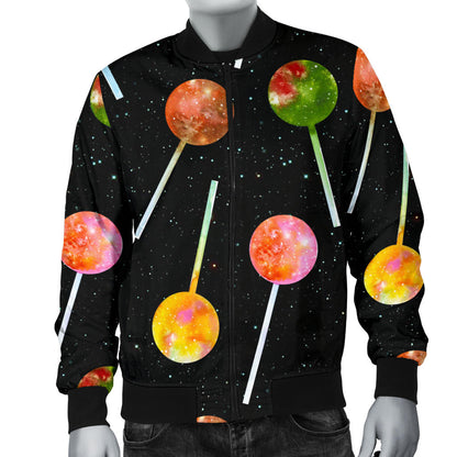 Lollipop Pattern Print Design LL04 Men Bomber Jacket