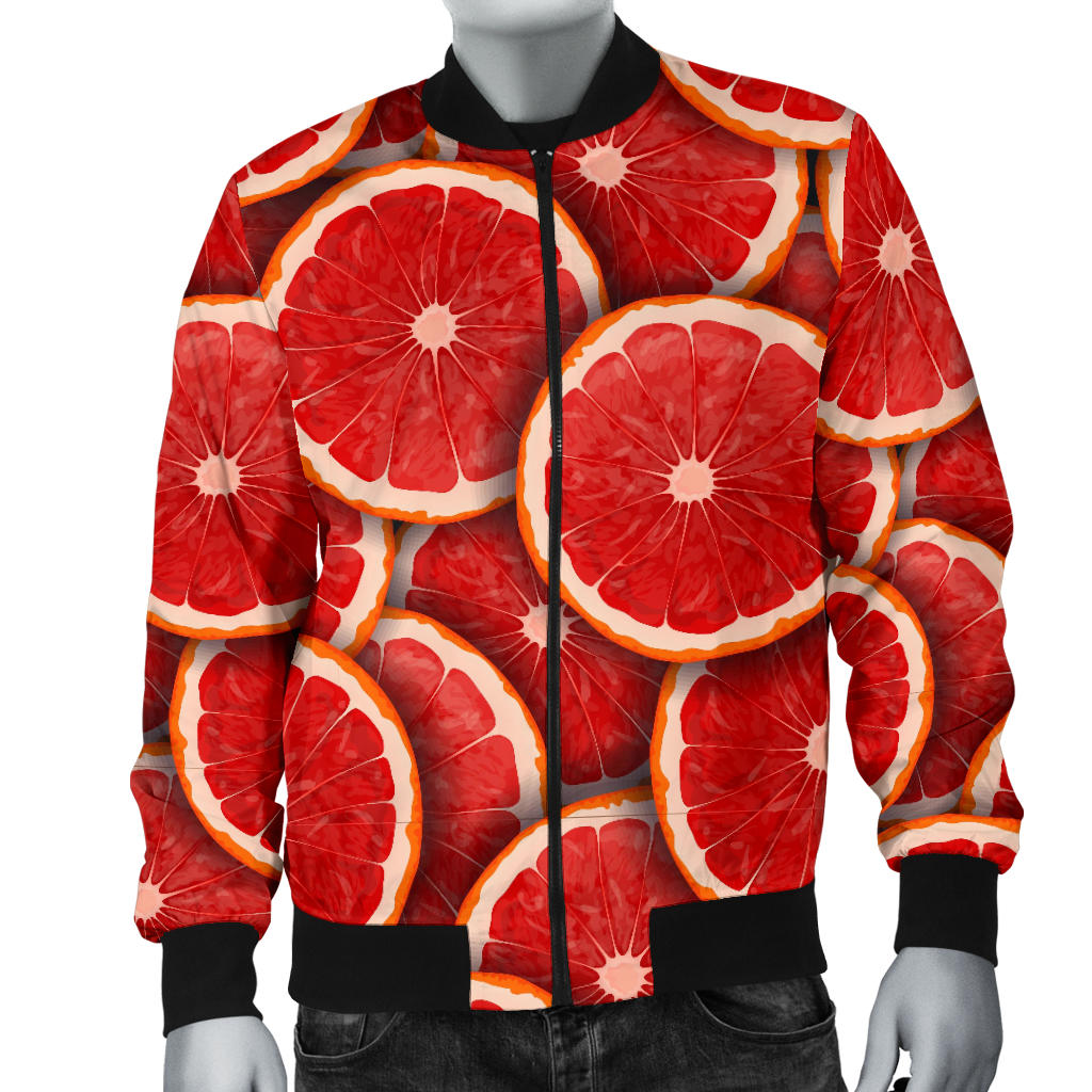 Grapefruit Pattern Print Design GF05 Men Bomber Jacket