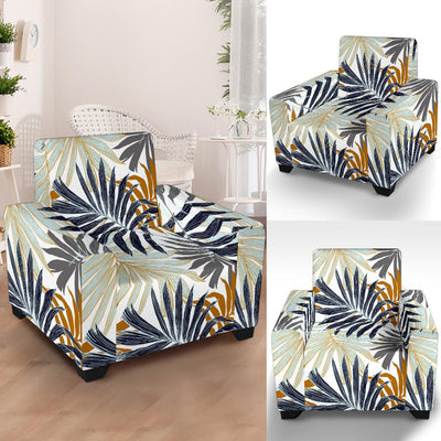 Colorful Tropical Palm Leaves Armchair Slipcover