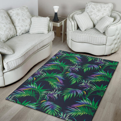 Palm Leaves Pattern Print Design PL04 Area Rugs