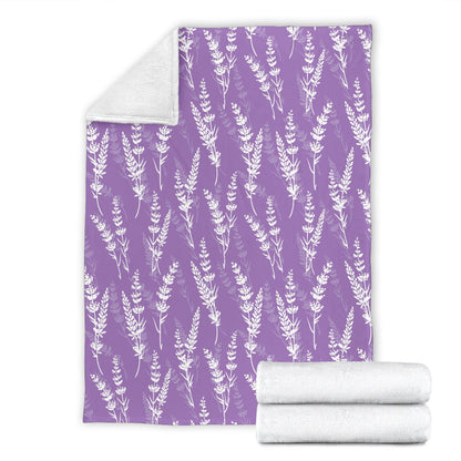 Lavender Pattern Print Design LV08 Fleece Blanket