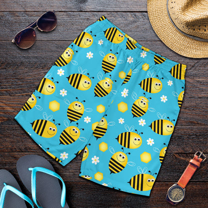Bee Pattern Print Design BEE06 Mens Shorts