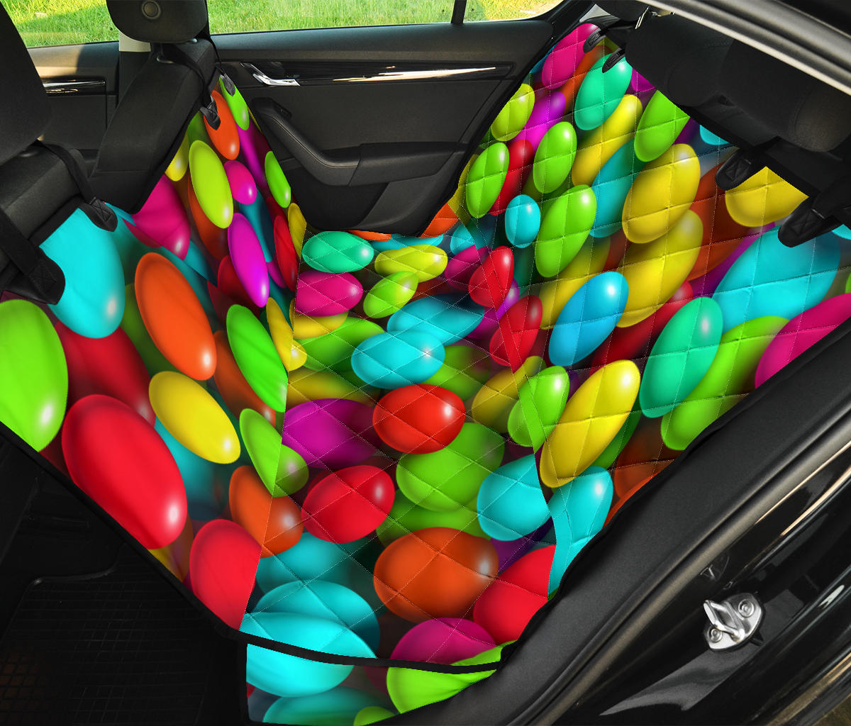 Candy Pattern Print Design CA03 Rear Dog  Seat Cover