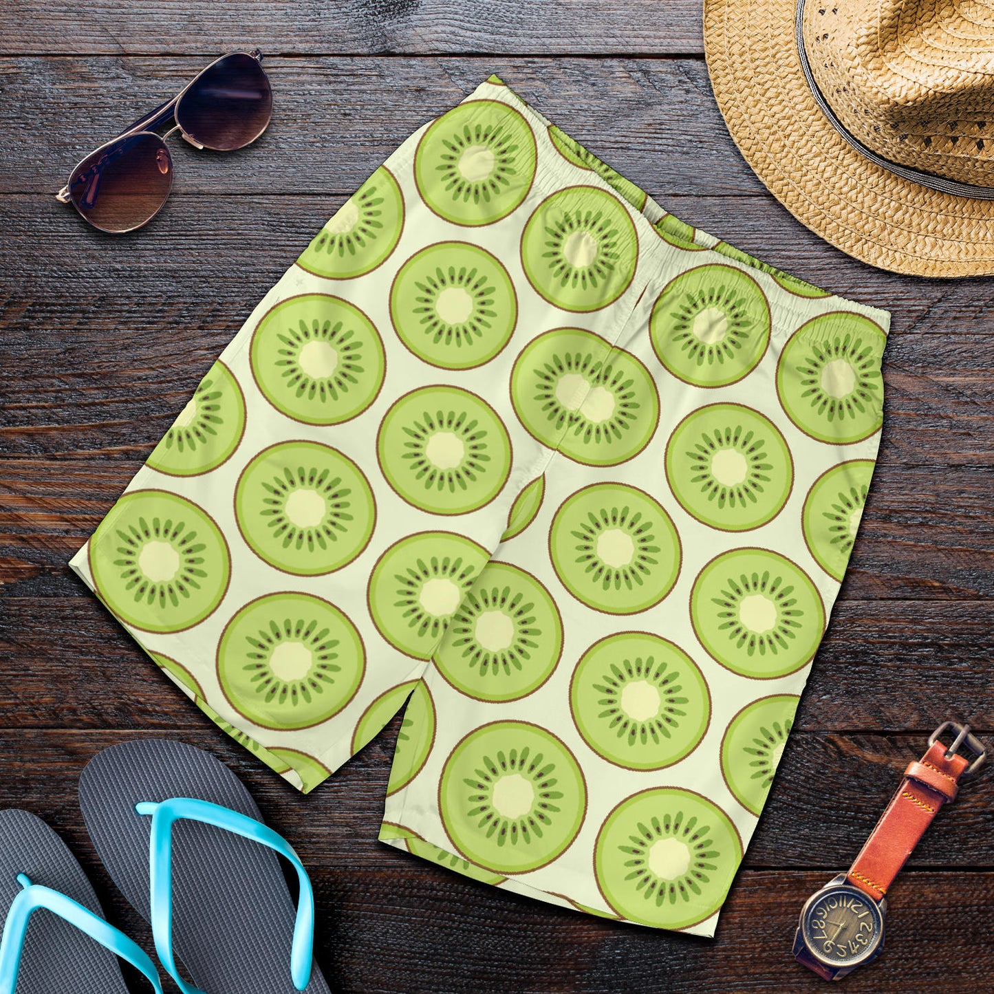Kiwi Pattern Print Design KW02 Mens Shorts