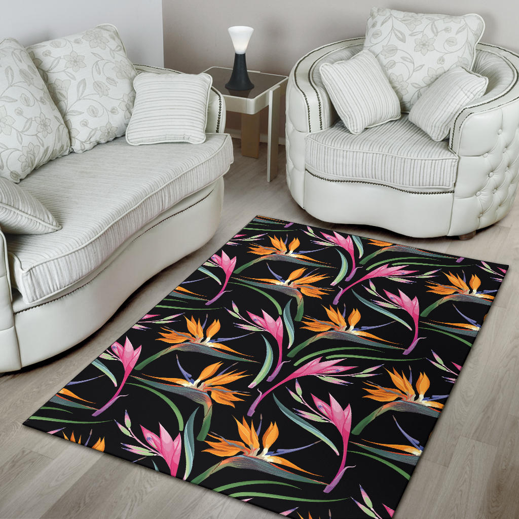 Tropical Flower Pattern Print Design TF017 Area Rugs