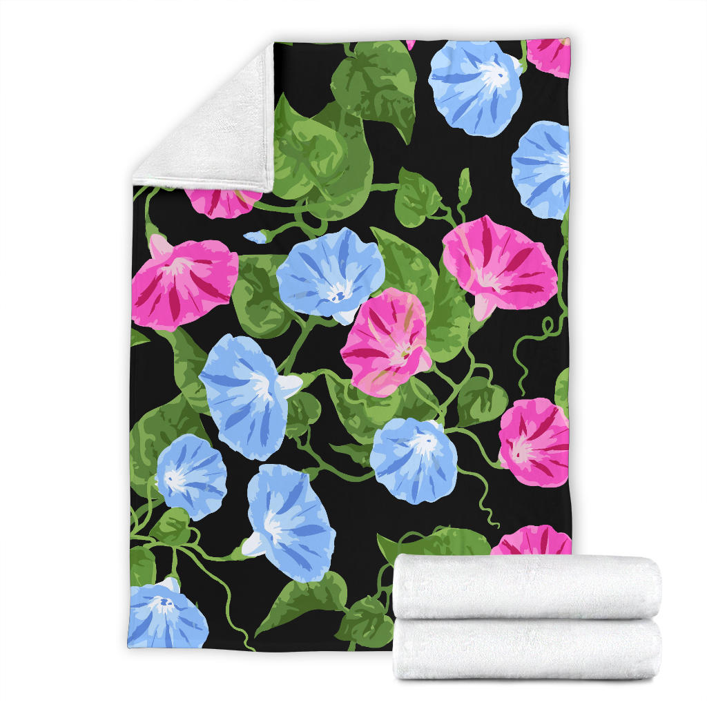 Morning Glory Pattern Print Design MG04 Fleece Blanket