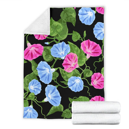 Morning Glory Pattern Print Design MG04 Fleece Blanket