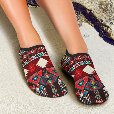 Tribal Aztec Indians native american Aqua Water Shoes