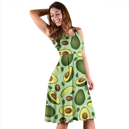 Avocado Pattern Print Design AC01 Midi Dress