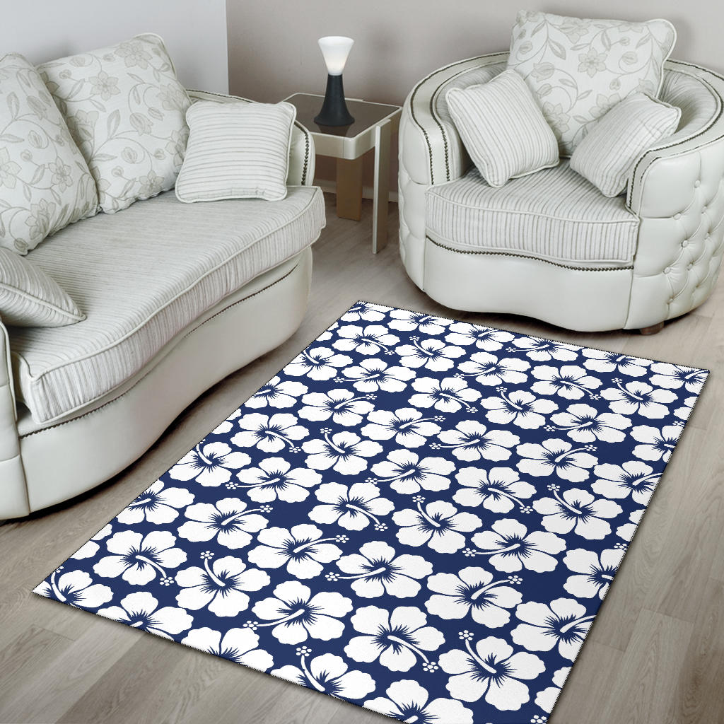 Hibiscus Pattern Print Design HB013 Area Rugs