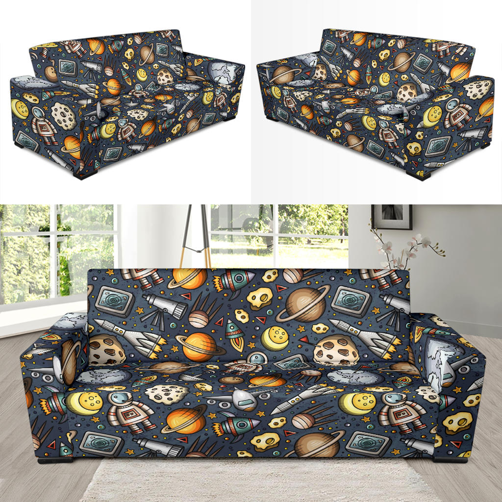 Space Pattern Print Sofa Slipcover