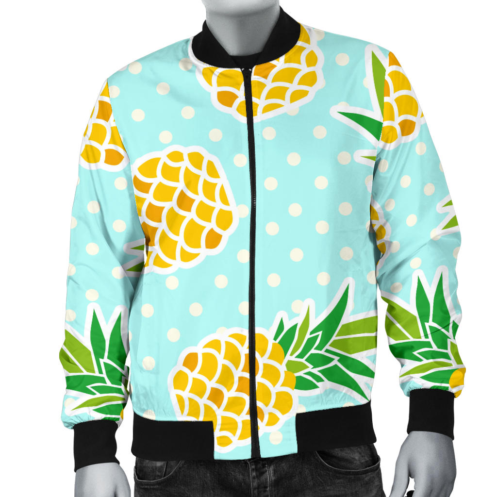 Pineapple Pattern Print Design PP01 Men Bomber Jacket