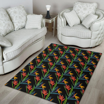 Heliconia Pattern Print Design HL04 Area Rugs