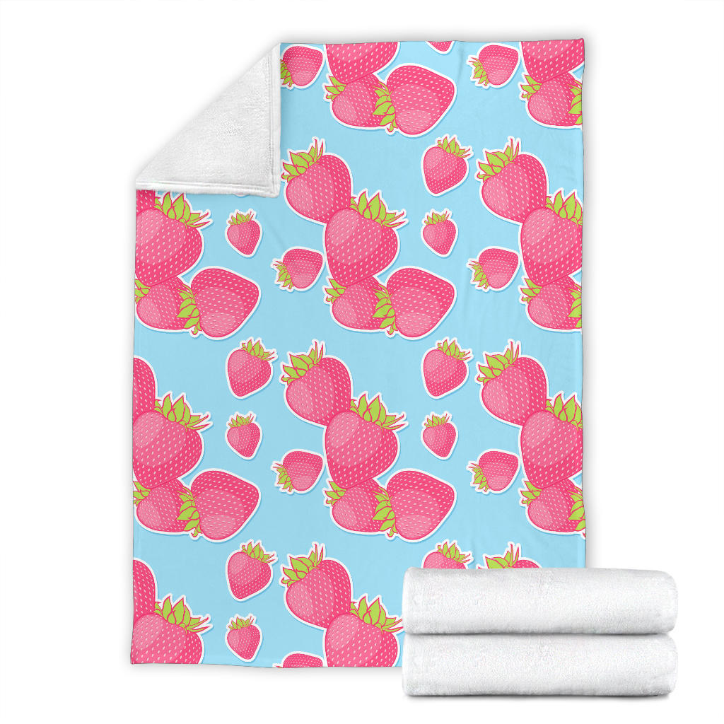 Strawberry Pattern Print Design SB04 Fleece Blanket