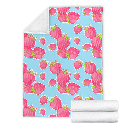 Strawberry Pattern Print Design SB04 Fleece Blanket