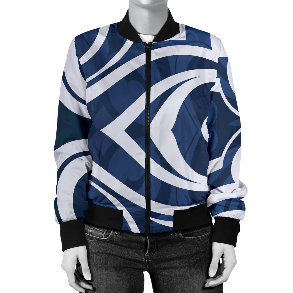Maori Pattern Print Design 01 Women's Bomber Jacket