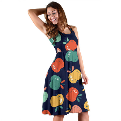 Apple Pattern Print Design AP09 Midi Dress