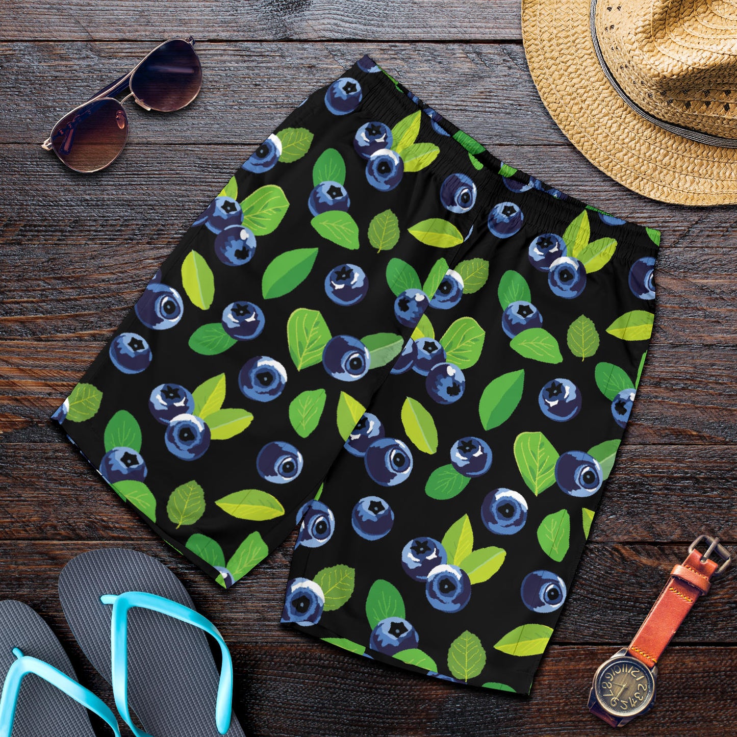 Blueberry Pattern Print Design BB03 Mens Shorts