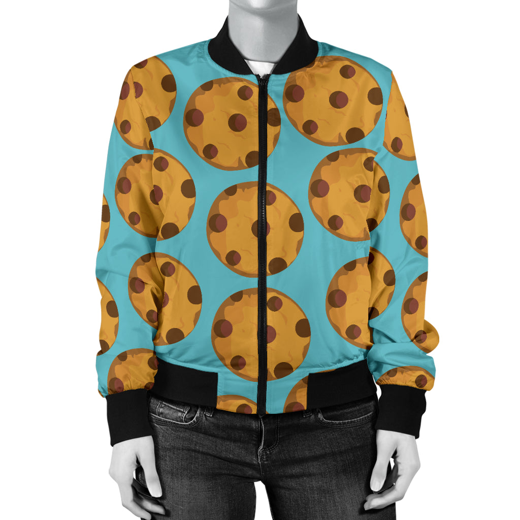 Cookie Pattern Print Design 01 Women's Bomber Jacket