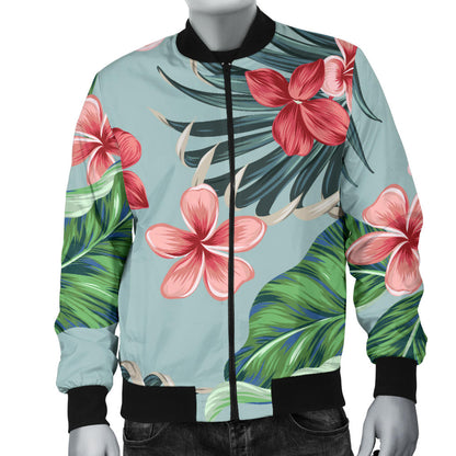 Plumeria Pattern Print Design PM027 Men Bomber Jacket