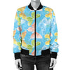 Butterfly Pattern Print Design 05 Women's Bomber Jacket