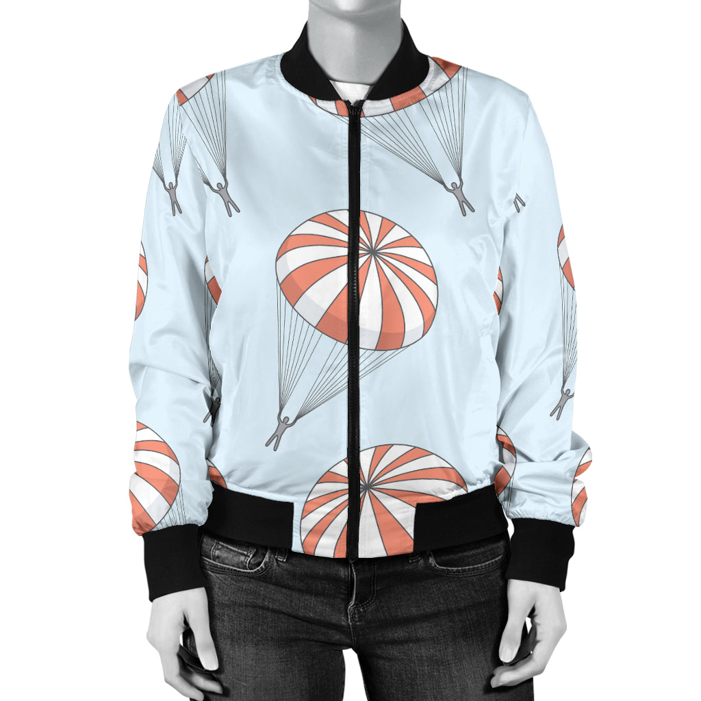 Skydiving Pattern Print Design 01 Women's Bomber Jacket