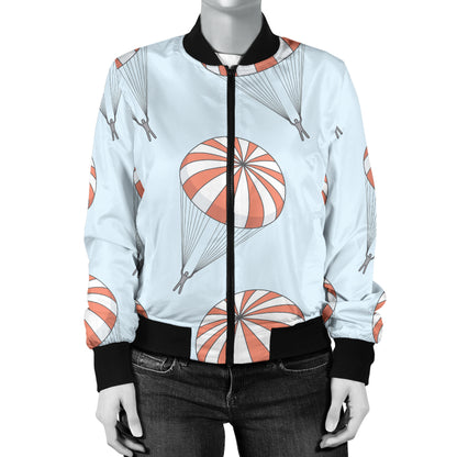 Skydiving Pattern Print Design 01 Women's Bomber Jacket