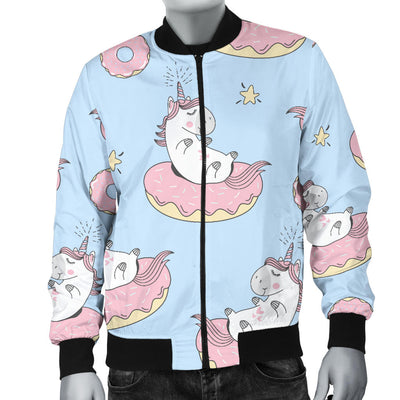 Donut Unicorn Pattern Print Design DN014 Men Bomber Jacket