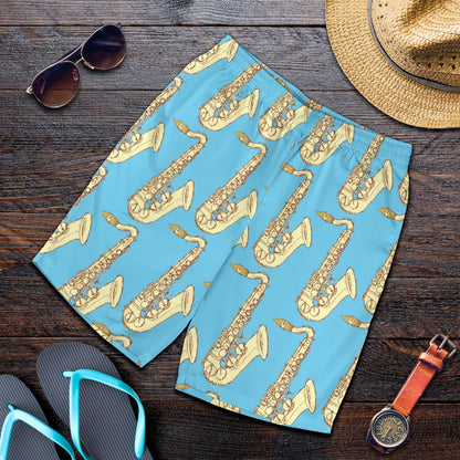 Saxophone Pattern Print Design 03 Mens Shorts