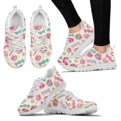 Candy Pattern Print Design CA04 Sneakers White Bottom Shoes
