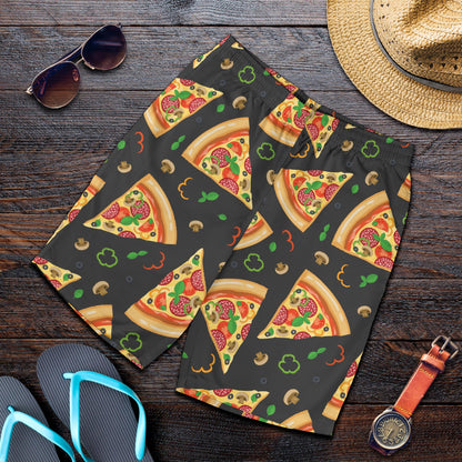 Pizza Pattern Print Design A02 Mens Shorts