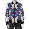 lotus Boho Pattern Print Design LO08 Women Bomber Jacket