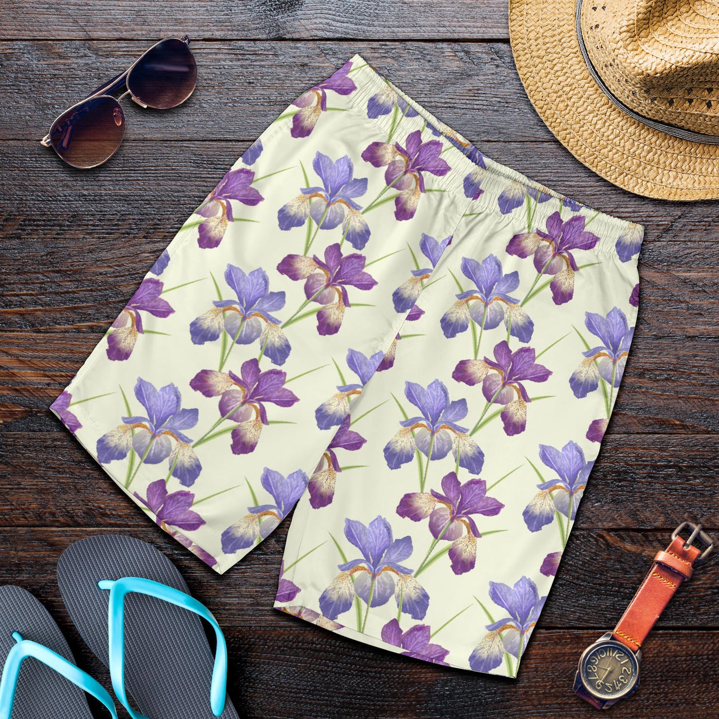 Iris Pattern Print Design IR08 Mens Shorts