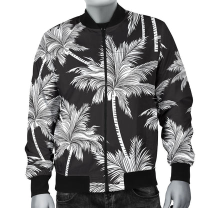 Palm Tree Pattern Print Design PT03 Men Bomber Jacket