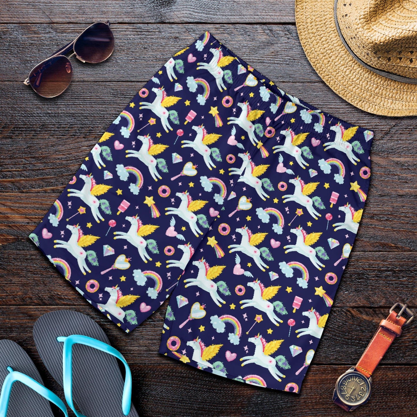 Pegasus Pattern Print Design 05 Mens Shorts