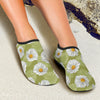 Daisy Pattern Print Design DS06 Aqua Water Shoes