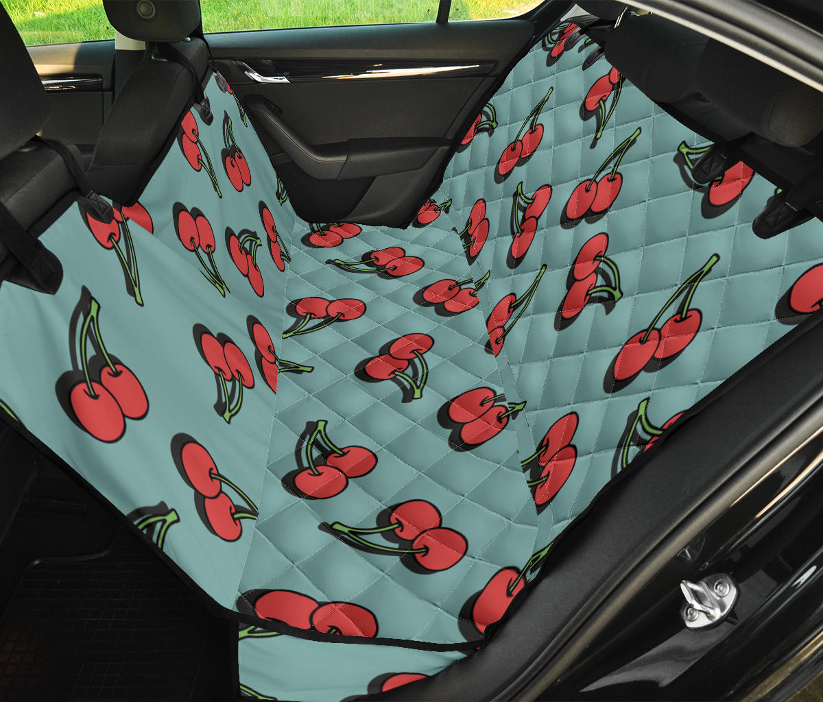 Cherry Pattern Print Design CH03 Rear Dog  Seat Cover